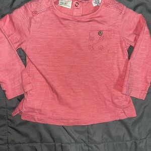 Zara Baby Girl‎ Long Sleeve Tee with Pocket